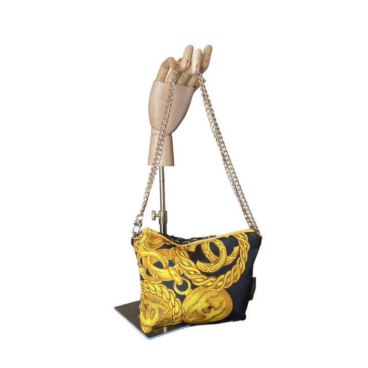 Chanel CC Logo Scarf | Chanel Crossbody Bag at Vintage Luxe Up