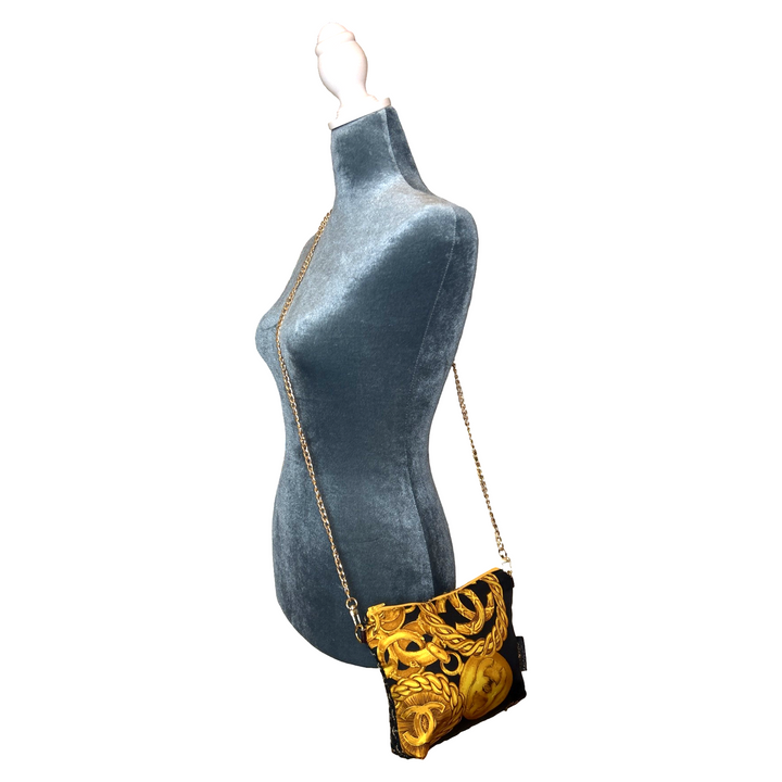 Chanel CC Logo Scarf | Chanel Crossbody Bag at Vintage Luxe Up