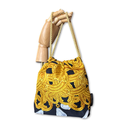 Chanel CC Logo Gold Chain Scarf | Chanel Crossbody Bag at Vintage Luxe Up