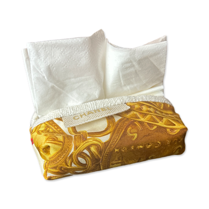 Chanel Gold Coins Scarf | Travel Tissue Pouch