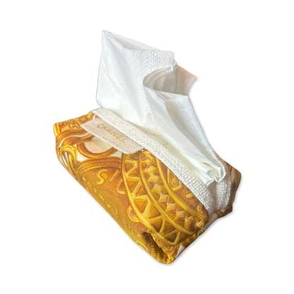 Chanel Gold Coins Scarf | Travel Tissue Pouch