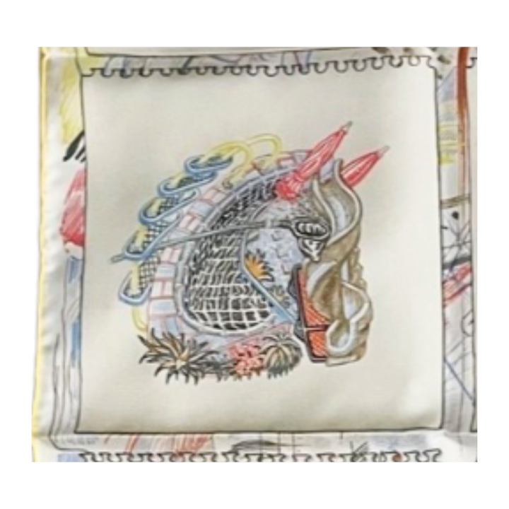 Chevaloscope Vintage Scarf Crossbody Bag