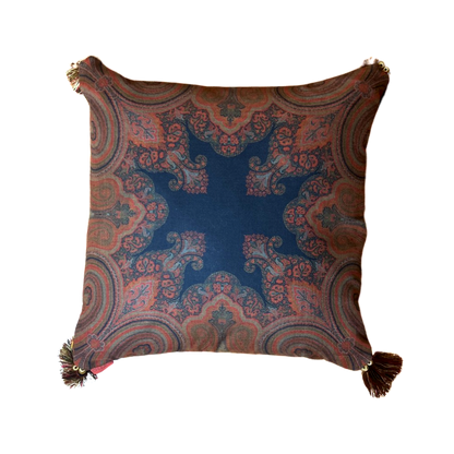 Cinnabar Paisley Vintage Cashmere Scarf Pillows
