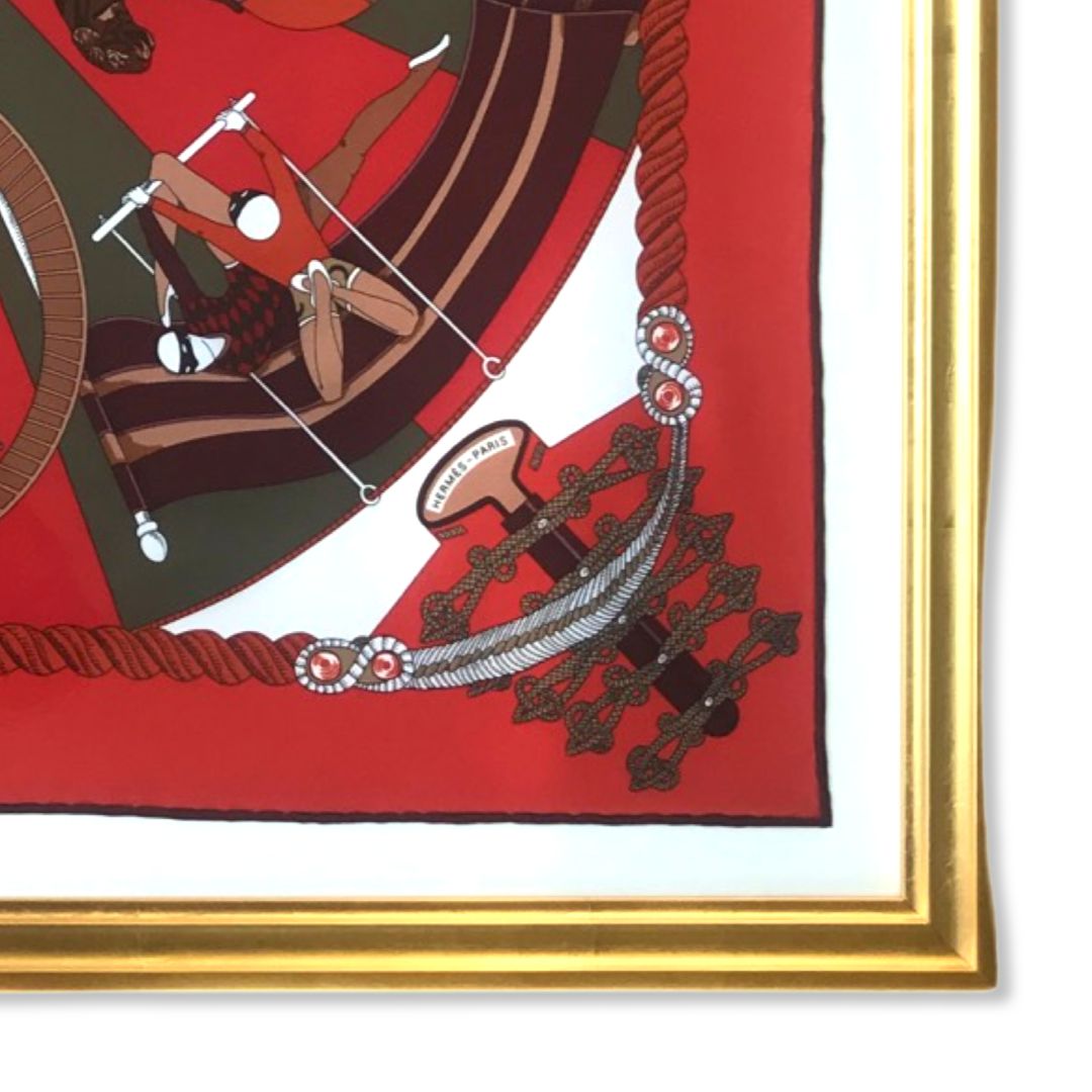 Circus Framed Vintage Silk Scarf 32"