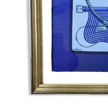 Clic Clac Framed Vintage Silk Scarf 20"