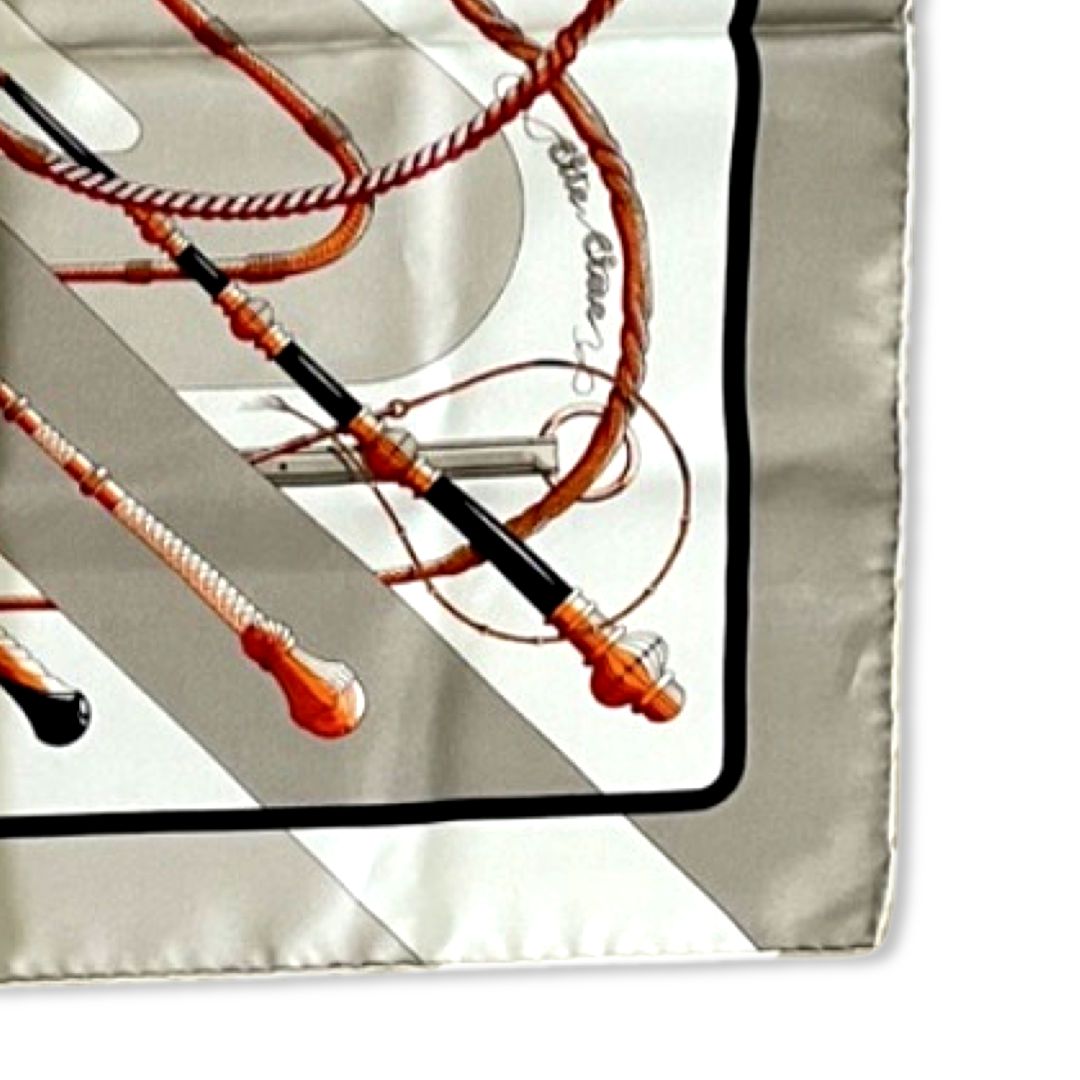 Clic Clac Framed Vintage Silk Scarf 20"