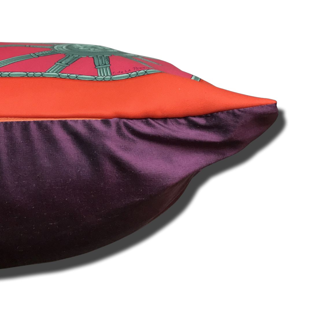 Coach d'Hermes Vintage Silk Scarf Pillow 28"