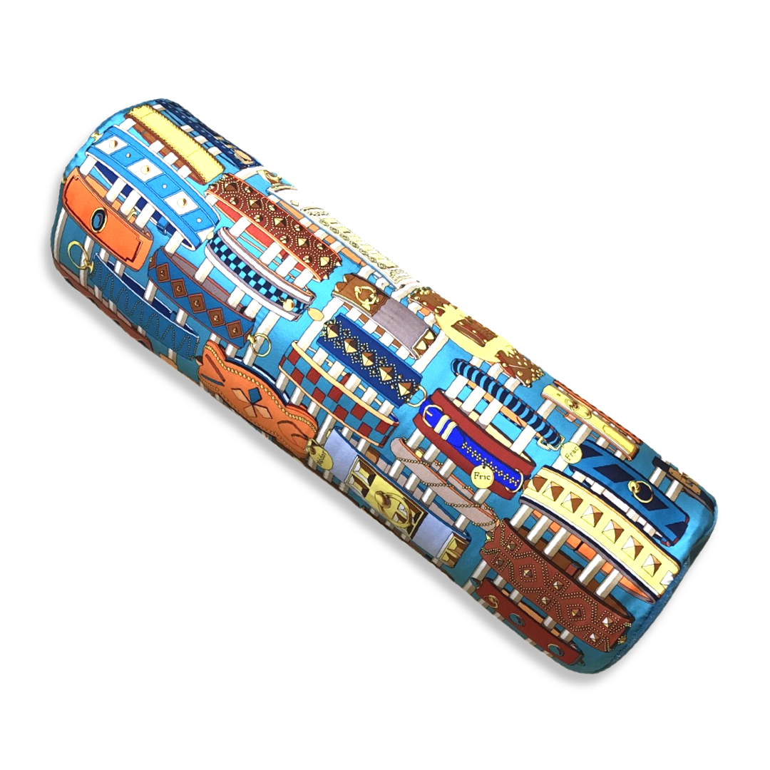 Colliers de Chien Vintage Silk Scarf Bolster Pillows
