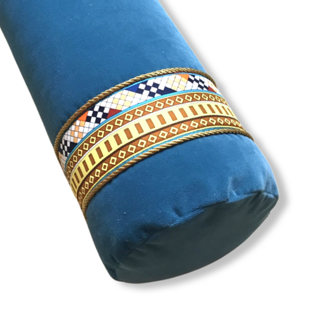 Colliers de Chien Vintage Silk Scarf Bolster Pillows
