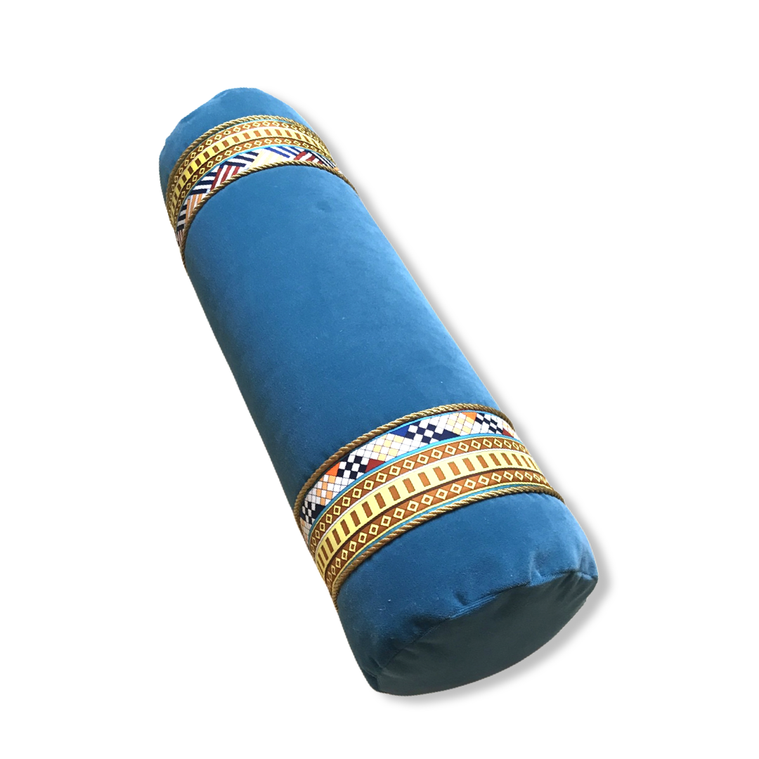 Colliers de Chien Vintage Silk Scarf Bolster Pillows
