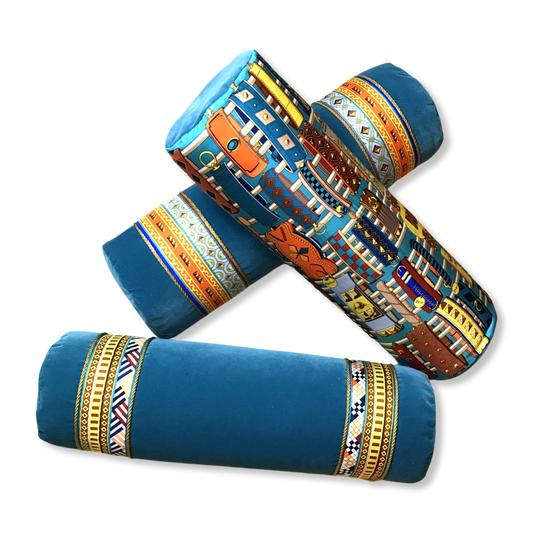 Vintage Hermes Pillow Colliers de Chien Vintage Silk Scarf Bolster Pillows at Vintage Luxe Up