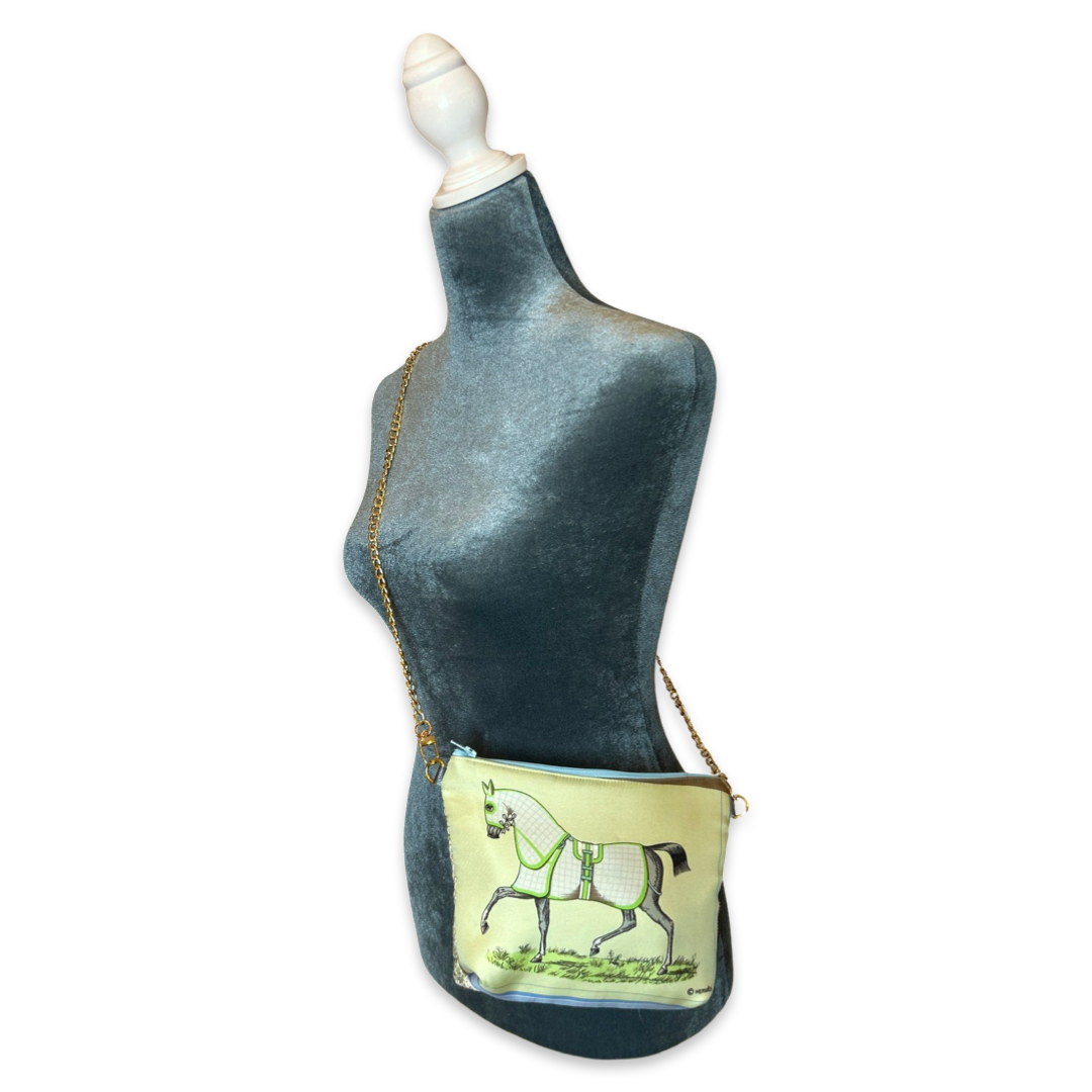 Couvertures et Tenues du Jour Celadon Vintage Scarf Crossbody Bag