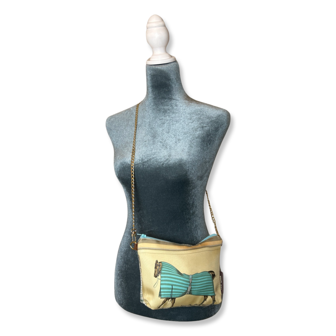 Vintage Hermes Crossbody Bag Couvertures et Tenues du Jour Pastel Vintage Scarf Crossbody Bag at Vintage Luxe Up