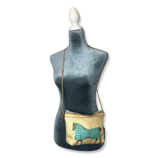 Vintage Hermes Crossbody Bag Couvertures et Tenues du Jour Pastel Vintage Scarf Crossbody Bag at Vintage Luxe Up
