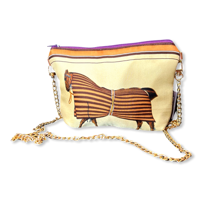 Vintage Hermes Crossbody Bag Couvertures et Tenues du Jour Tan Vintage Scarf Crossbody Bag at Vintage Luxe Up