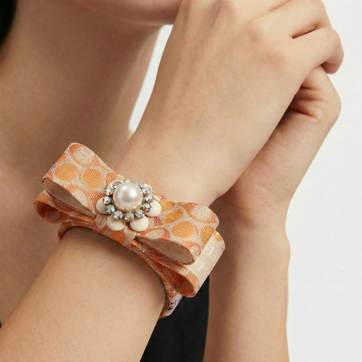 Hermes Necktie Cuff Bracelet by Flock by Wild for Vintage Luxe Up