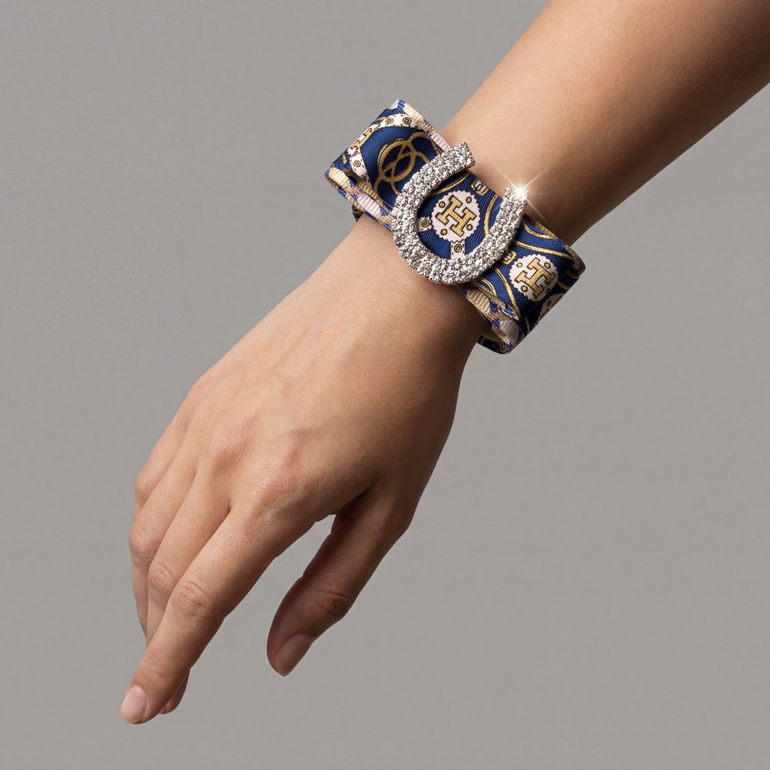 Hermes Necktie Cuff Bracelet by Flock by Wild for Vintage Luxe Up