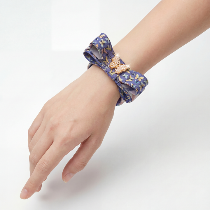 Ferragamo Necktie Cuff Bracelet by Flock by Wild for Vintage Luxe Up