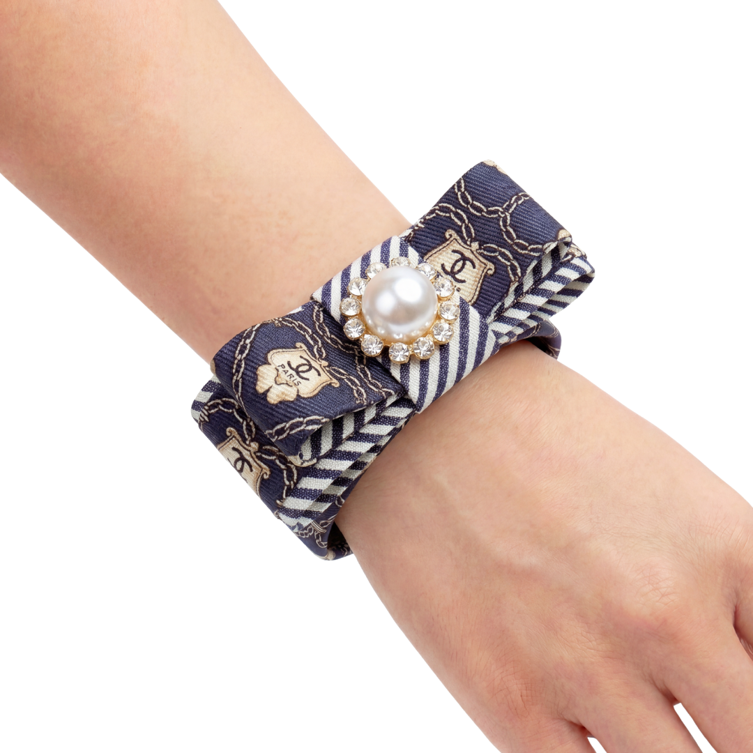 Chanel Necktie Cuff Bracelet by Flock by Wild for Vintage Luxe Up