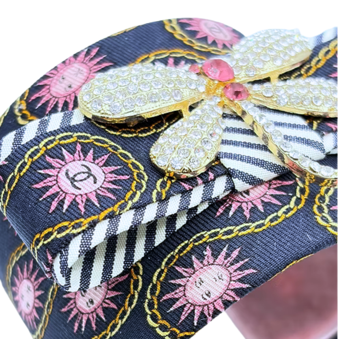Chanel Silk Necktie Cuff Bracelet by Flock by Wild for Vintage Luxe Up
