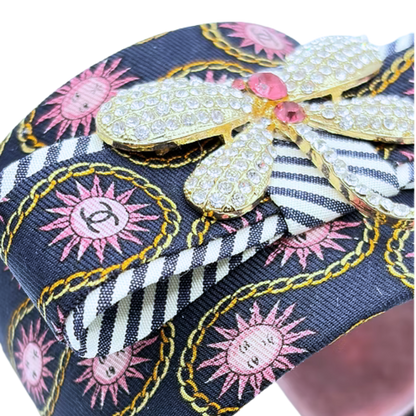 Chanel Silk Necktie Cuff Bracelet by Flock by Wild for Vintage Luxe Up