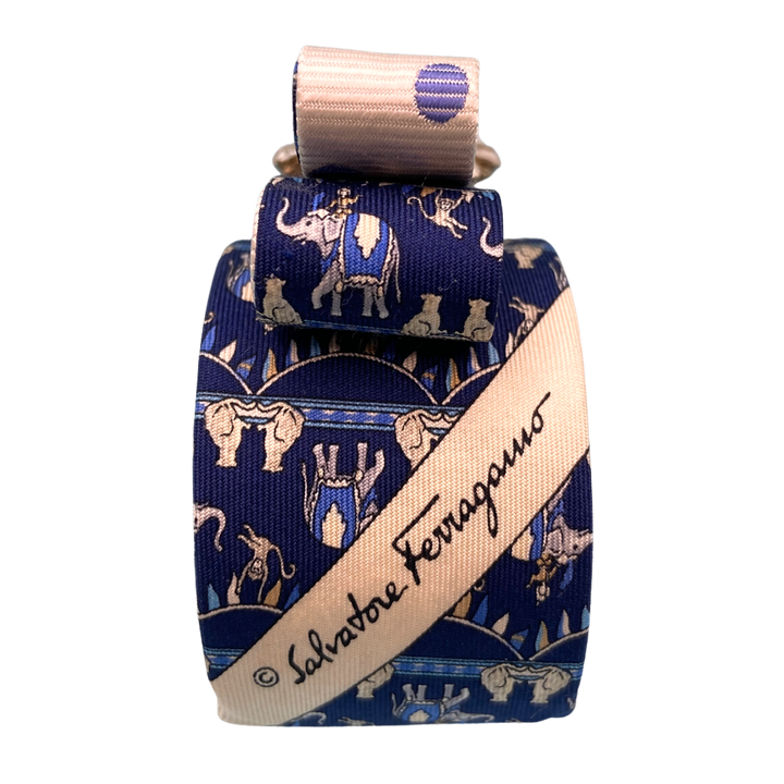 Ferragamo Silk Necktie Cuff Bracelet by Flock by Wild for Vintage Luxe Up