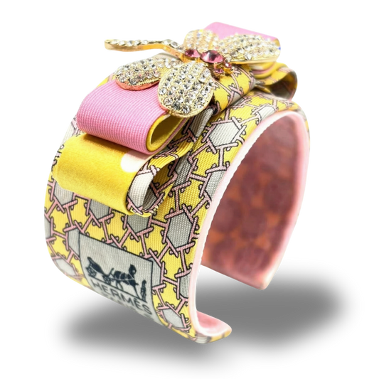 Hermes Silk Necktie Cuff Bracelet | Hermes Jewelry