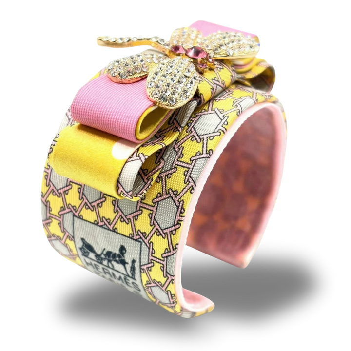 Hermes Silk Necktie Cuff Bracelet | Hermes Jewelry