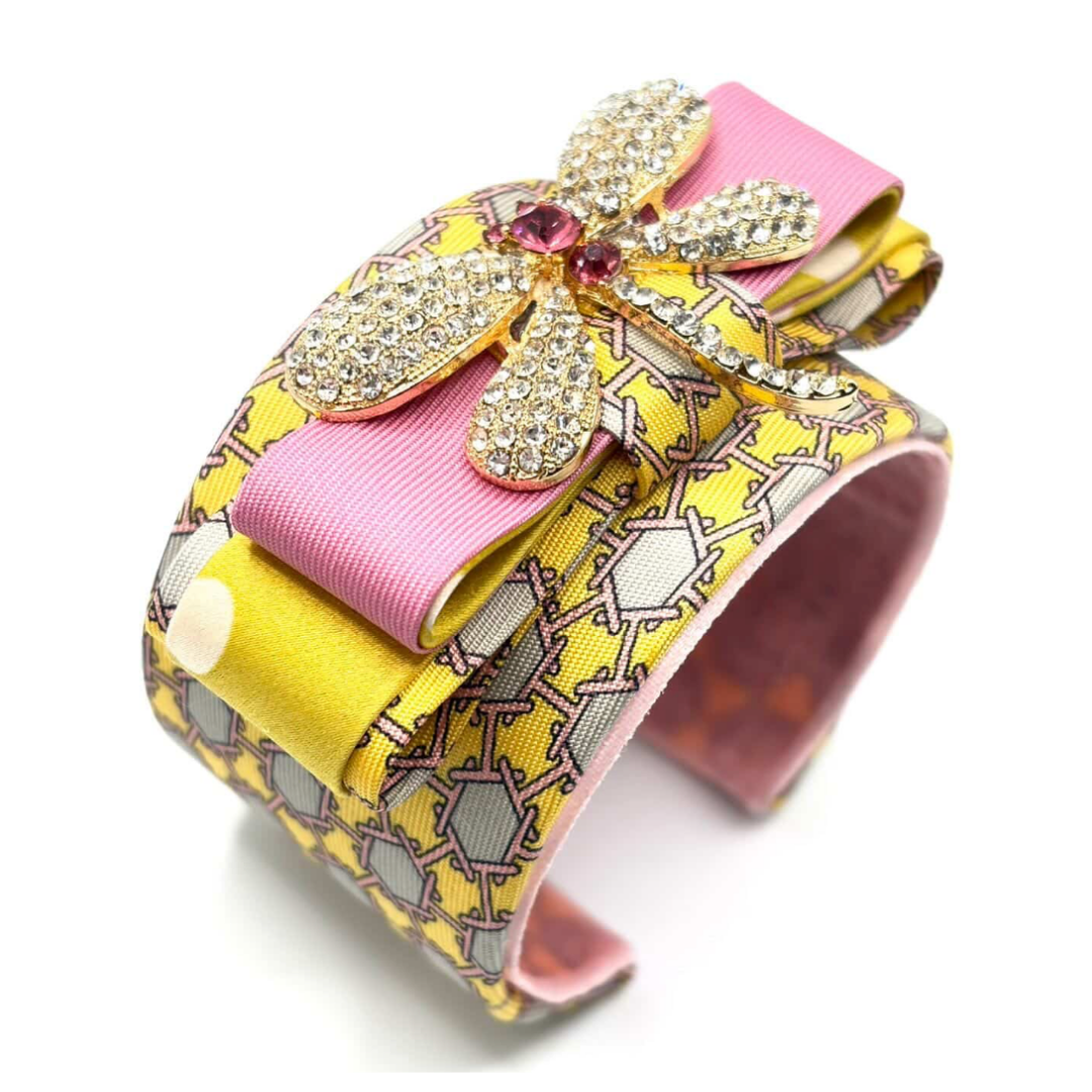 Hermes Silk Necktie Cuff Bracelet | Hermes Jewelry