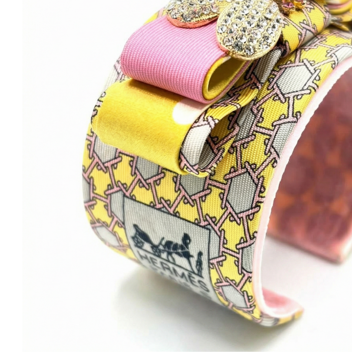 Hermes Silk Necktie Cuff Bracelet | Hermes Jewelry