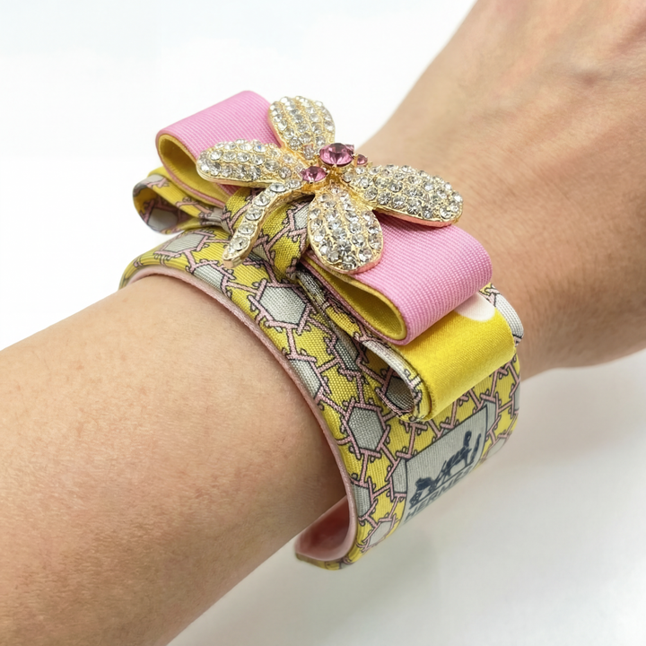 Hermes Silk Necktie Cuff Bracelet | Hermes Jewelry