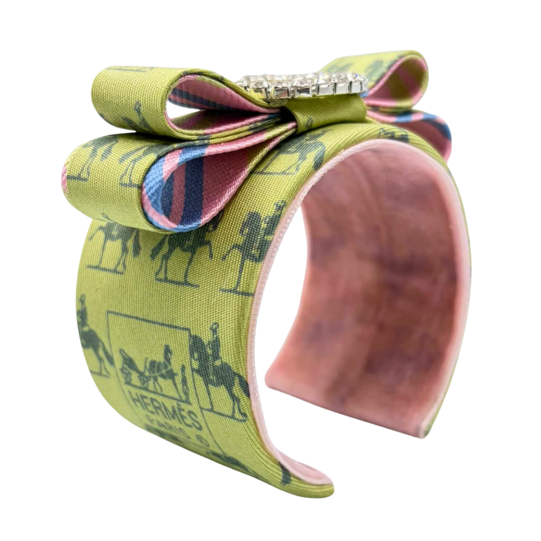 Hermes Silk Necktie Cuff Bracelet | Hermes Jewelry