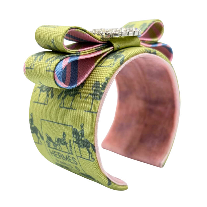 Hermes Silk Necktie Cuff Bracelet | Hermes Jewelry