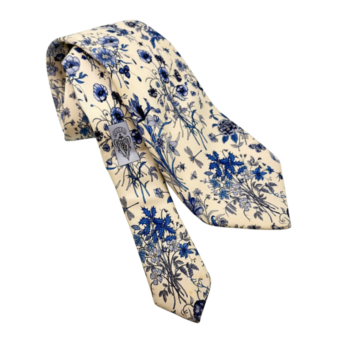 Gucci Flora Blue Necktie