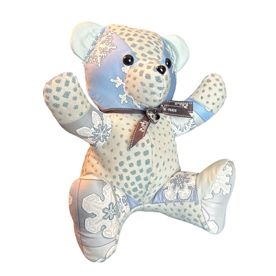 Hermes Feux d’Hiver Scarf Teddy Bear at Vintage Luxe Up