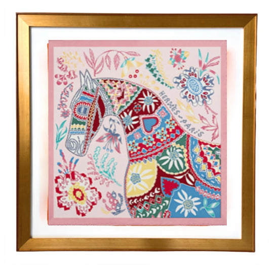 Hermes En Attendant Ulysse Scarf | Framed Hermes Scarf at Vintage Luxe Up