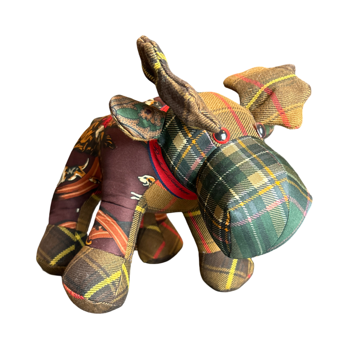 Tartan Vintage Silk Scarf Majestic Moose