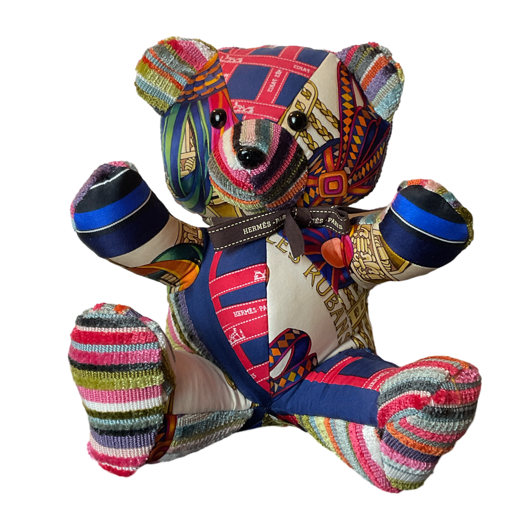 Hermes Scarf Teddy Bear at Vintage Luxe Up