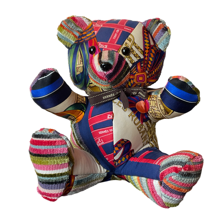 Hermes Scarf Teddy Bear at Vintage Luxe Up