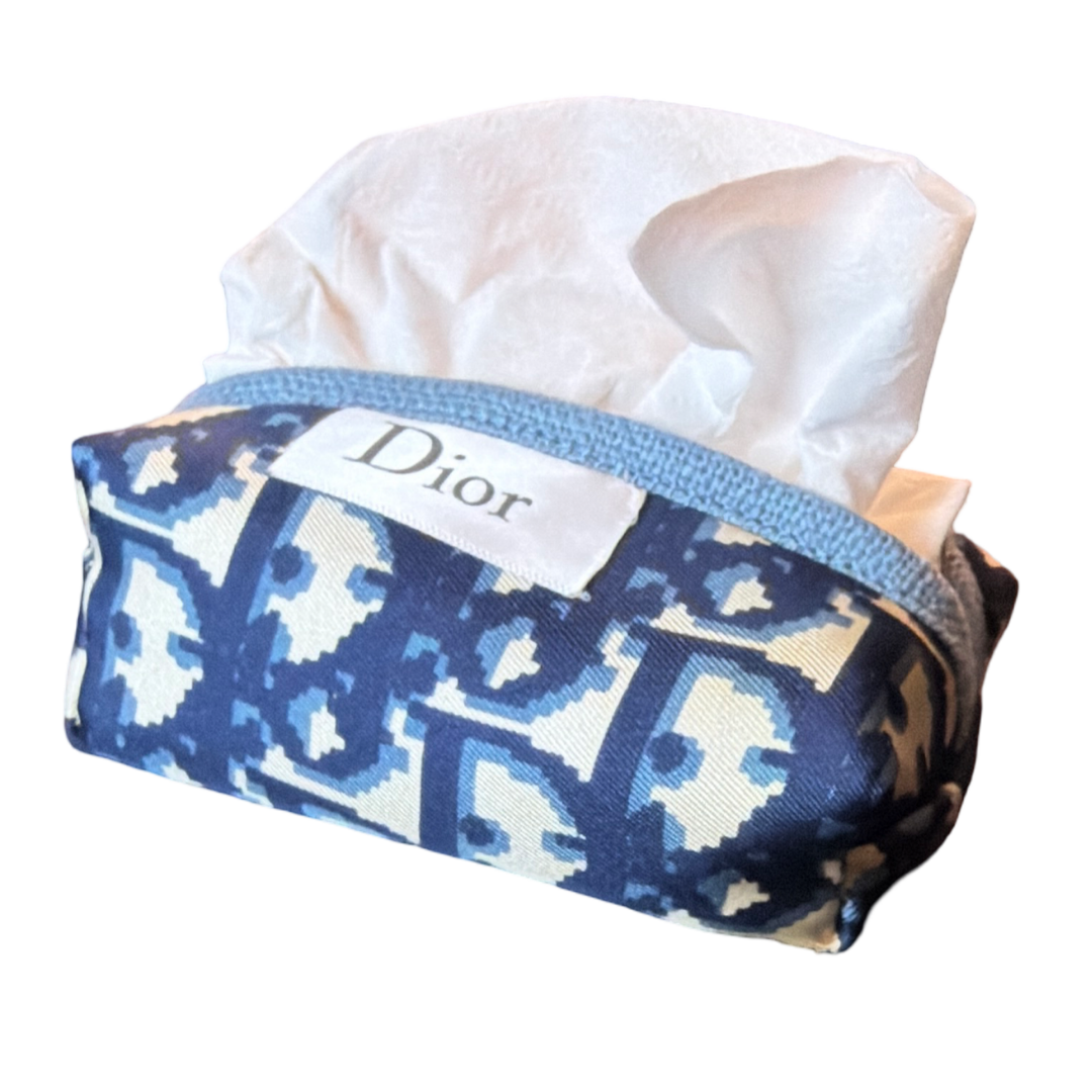 Dior Trotter Blue Scarf | Travel Tissue Pouch