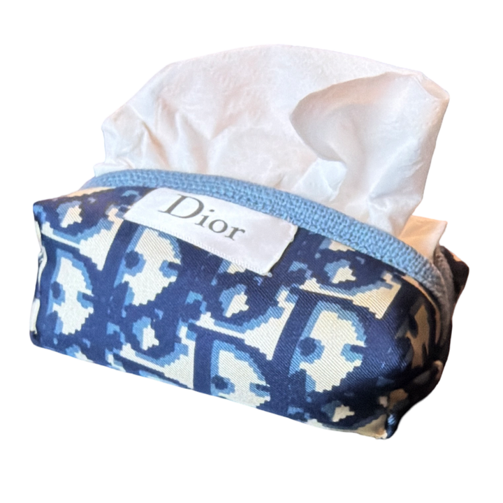 Dior Trotter Blue Scarf | Travel Tissue Pouch