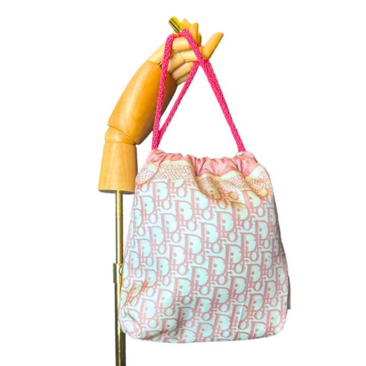 Dior Trotter Pink Scarf | Dior Crossbody Bag at Vintage Luxe Up