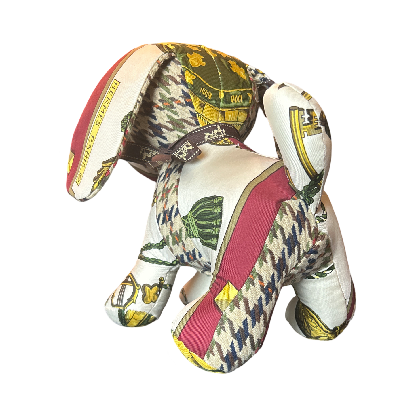 Hermes Les Cles Scarf Patchwork Puppy at Vintage Luxe Up