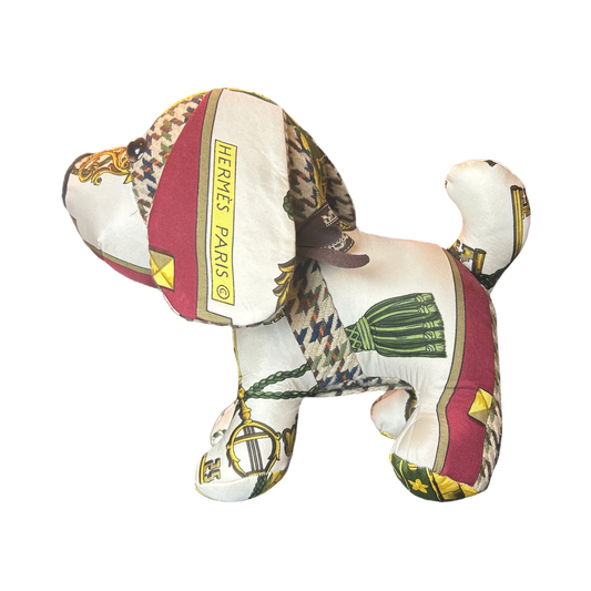 Hermes Les Cles Scarf Patchwork Puppy at Vintage Luxe Up