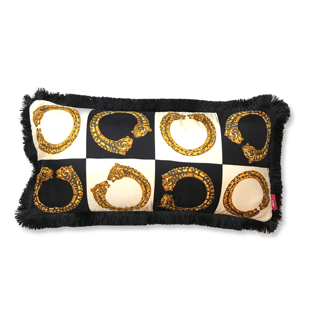 Duos de Tigres Vintage Silk Scarf Pillows 24"