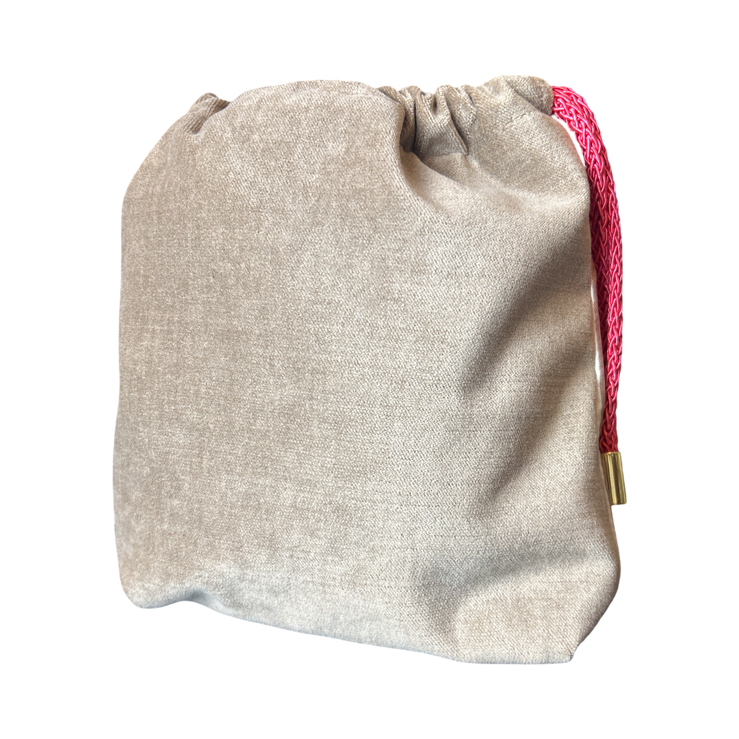 LV Malle Monogram Vintage Silk Scarf Drawstring Crossbody Bag