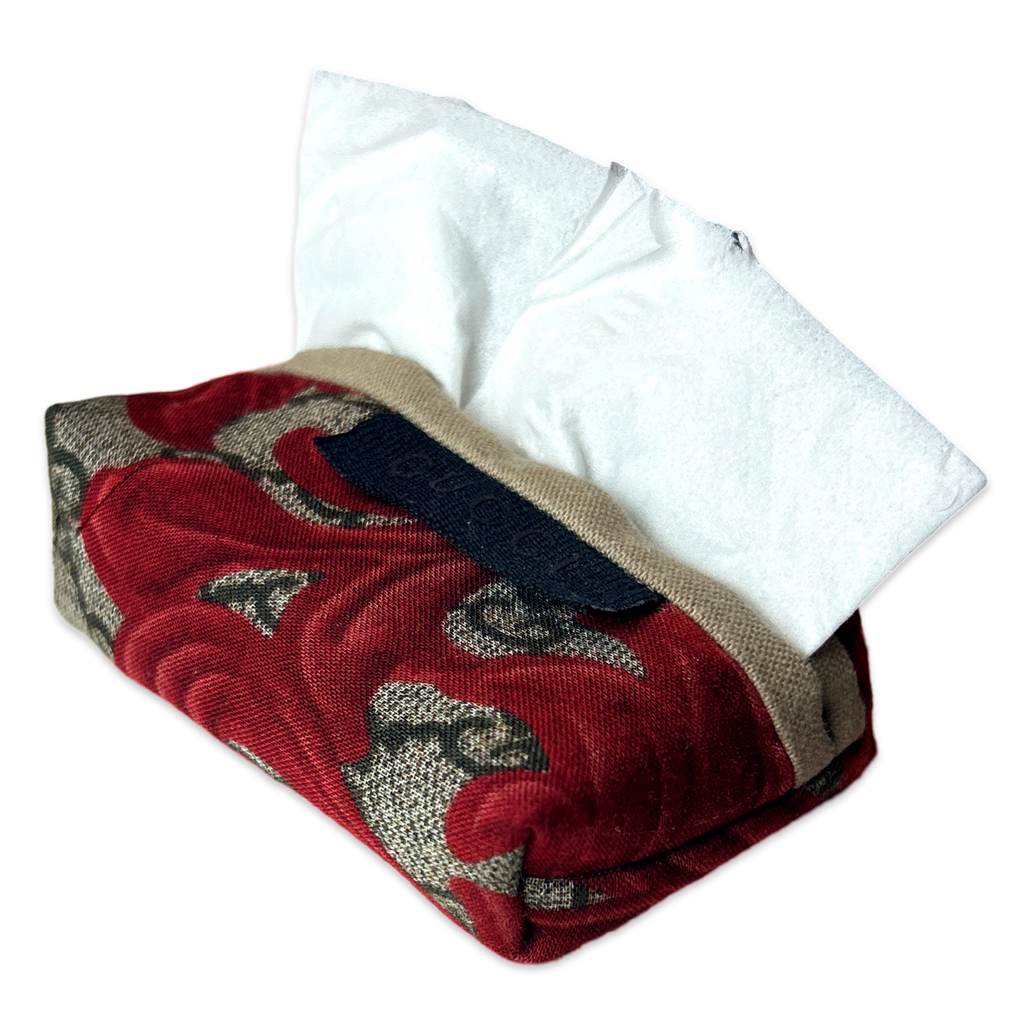 GG Arabesque Red Vintage Scarf Travel Tissue Pouch