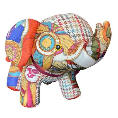 Gucci Horse Ribbons Silk Scarf Patchwork Elephant at Vintage Luxe Up
