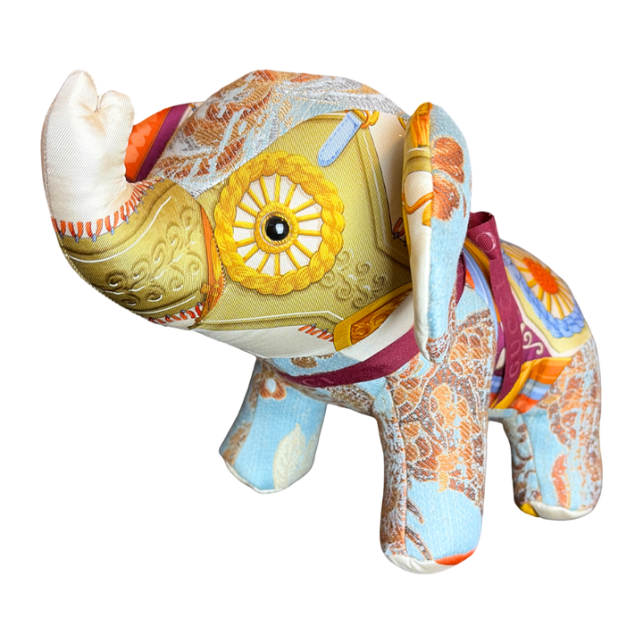 Gucci Tassels Silk Scarf Patchwork Elephant at Vintage Luxe Up