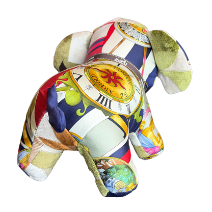 Hermes Parmi les Fleurs Je Compte les Heures Scarf Patchwork Elephant at Vintage Luxe Up